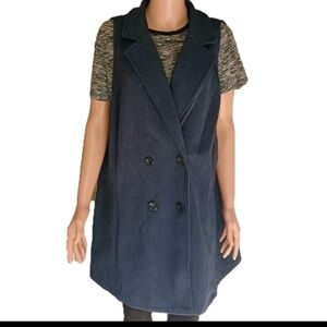 Shein Vest Navy Blue Double-Breasted Vest Sz 4XL Womens
